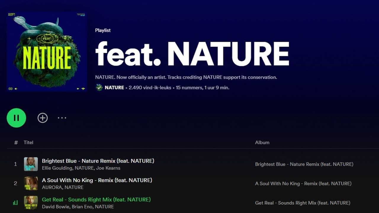 De natuur krijgt muziekroyalty's, wat levert dat op?